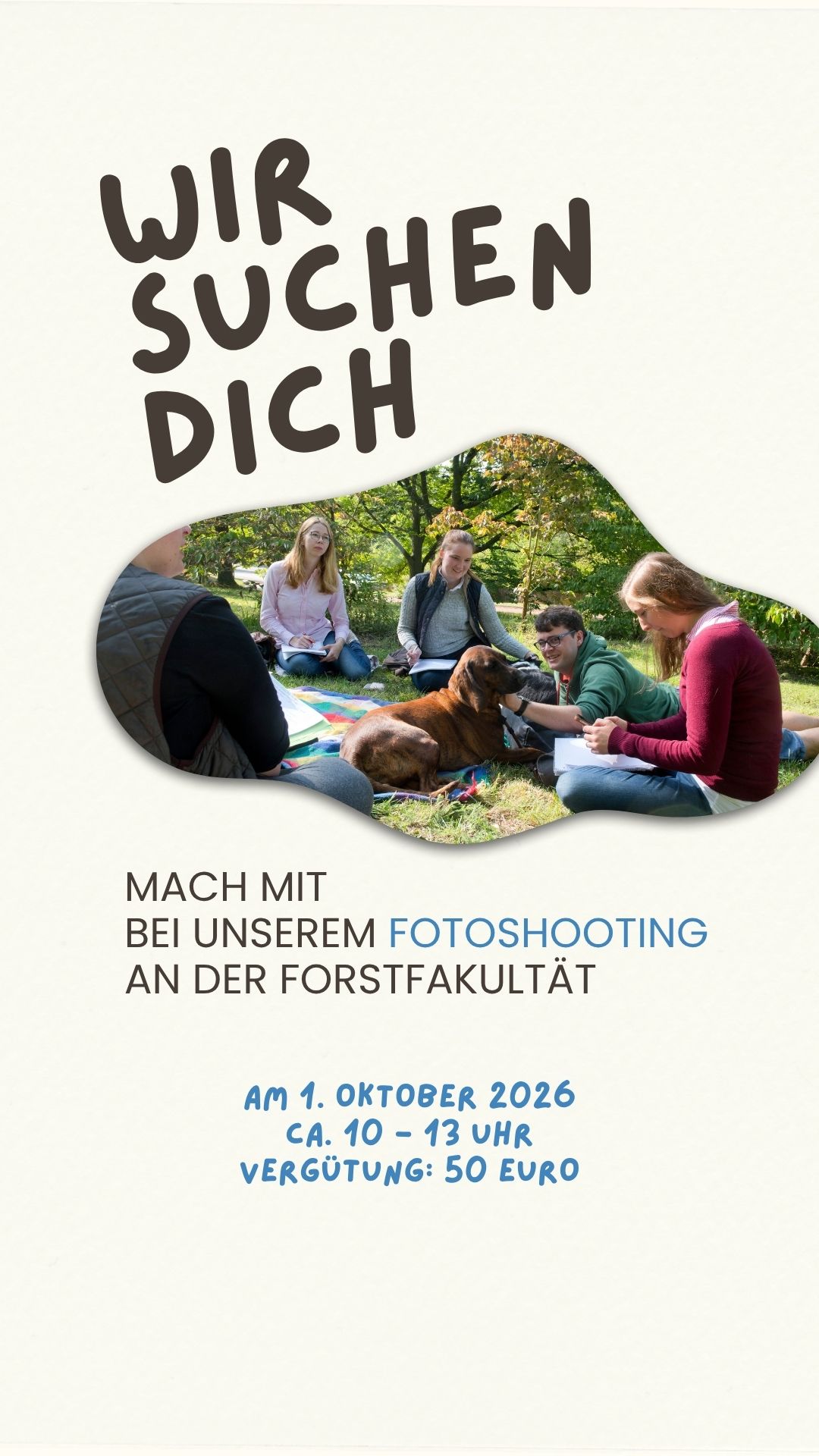 Mehr über den Artikel erfahren Models für Fotoshooting an der Forstfakultät gesucht